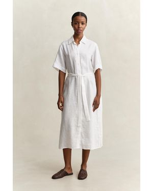 GANT Linen Shirt Dress - Natural