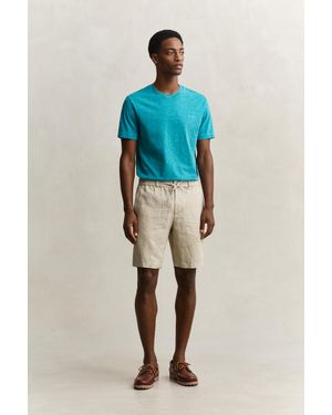 GANT Linen Shorts - Blue