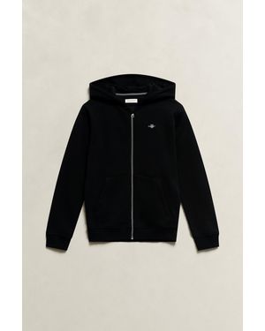 GANT Teens Shield Zip Hoodie - Black