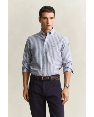 GANT Striped Classic Oxford Shirt University - Blue