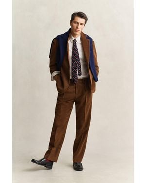 GANT X Yale Wool Corduroy Blazer Mahogany - Brown