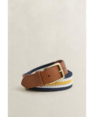GANT Striped Webbing Belt - Natural