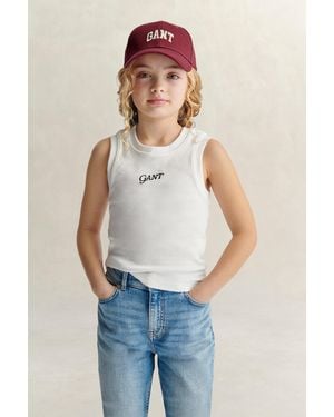 GANT Teens Teen Girls Ribbed Top - Blue