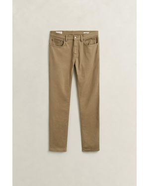 GANT Slim Fit Twill Jeans Light Taupe - Natural