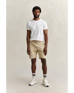 GANT Shield Sweat Shorts - Natural