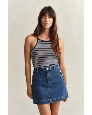 GANT Striped Halterneck Tank Top Evening - Blue