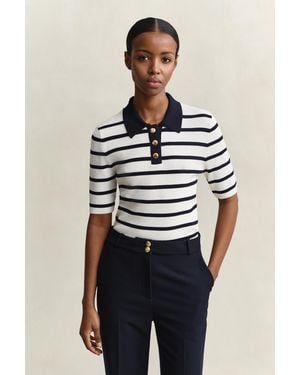 GANT Striped Knitted Rugger Evening - Blue