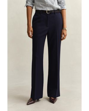 GANT Slim Fit Flared Slacks - Blue