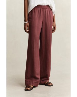 GANT Linen Blend Trousers - Natural