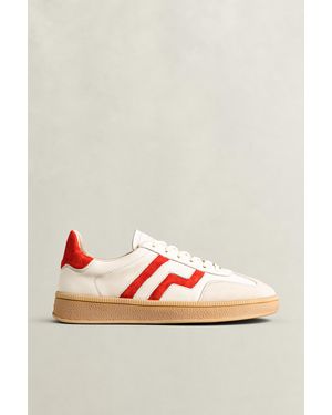 GANT Cuzima Leather Suede Trainers Bright - Red