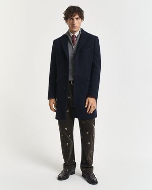 GANT Classic Wool Coat Night - Blue