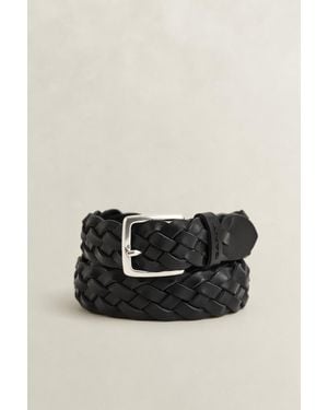 GANT Braided Leather Belt - Black