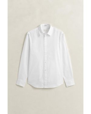 GANT Regular Fit Pinpoint Oxford Shirt - White