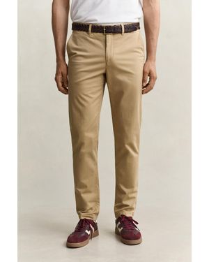 GANT Slim Fit Classic Chinos Dark - Natural