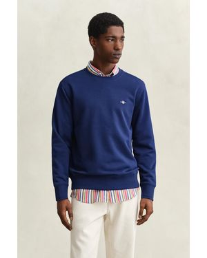 GANT Shield Crew Neck Sweatshirt Rich - Blue
