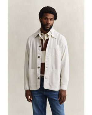 GANT Linen Blend Overshirt - Natural