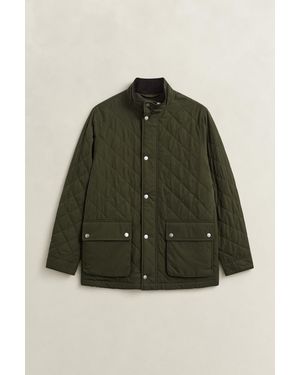 GANT Quilted Mid Jacket Dark Moss - Green