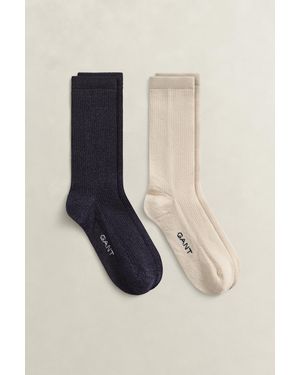 GANT 2-Pack Metallic Socks Gift Box Evening - Blue