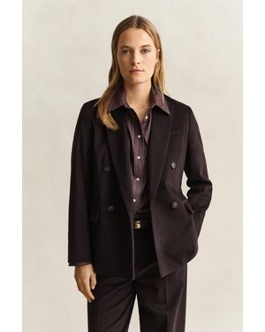 GANT Twill Velvet Club Blazer Deep - Black