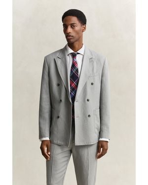 GANT Lyocell Linen Suit Jacket - Grey