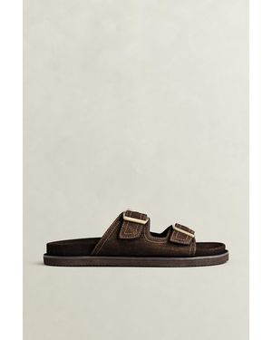 GANT Fairfro Suede Sandals Dark - Brown