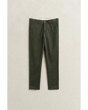 GANT Classic Slim Chinos Dark Moss - Green