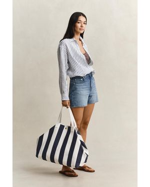 GANT Canvas Beach Bag - Blue