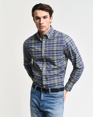 GANT Regular Fit Checked Archive Poplin Shirt () - Blue