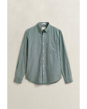 GANT Striped Classic Poplin Shirt - Blue