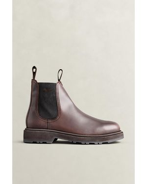GANT Blisdor Leather Chelsea Boots Dark - Brown