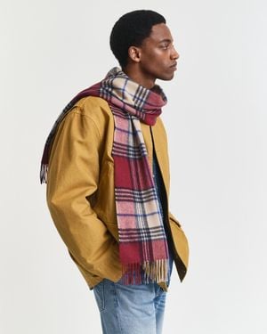 GANT Checked Wool Scarf - Multicolour