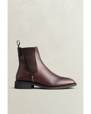 GANT Fayy Leather Boots Dark - Brown