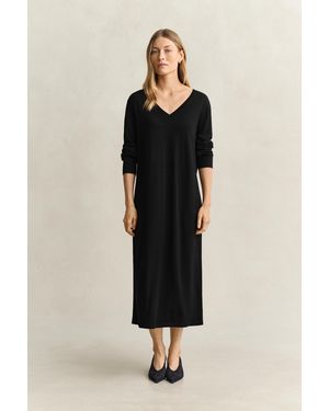 GANT Extra Fine Merino Wool Dress - Black