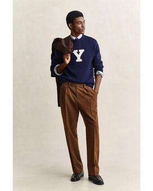 GANT X Yale Merino Wool Jumper Marine - Blue