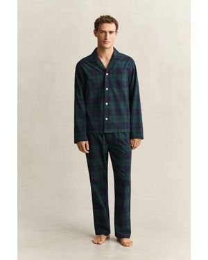 GANT Checked Pyjama Set Gift Box Tartan - Blue