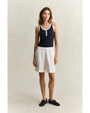 GANT Linen Blend Shorts Eggshell - Natural