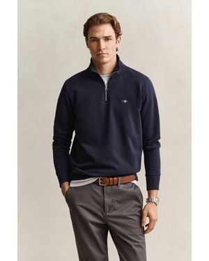 GANT Shield Half-Zip Sweatshirt - Blue