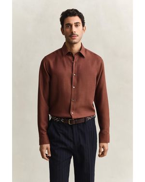GANT Lyocell Shirt Mahogany - Red