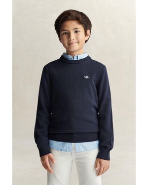 GANT Teens Teen Boys Shield Jumper Evening - Blue