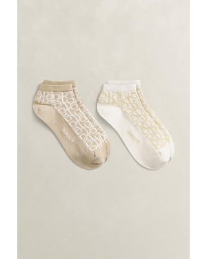 GANT 2-Pack Monogram Socks - Natural