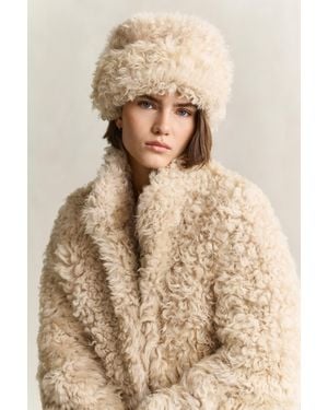 GANT Shearling Hat - Natural