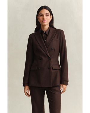 GANT Flannel Blazer Deep - Brown
