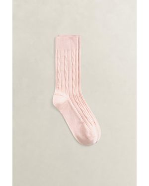GANT Cable Knit Socks - Pink
