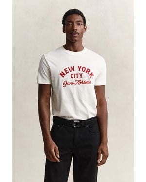 GANT Graphic T-Shirt Cream - Natural