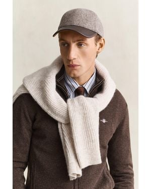 GANT Leather Visor Wool Blend Cap - Multicolour