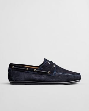 GANT Wilmon Suede Boat Shoes - Blue