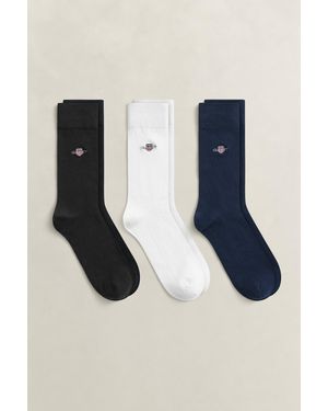 GANT 3-Pack Shield Socks - Black
