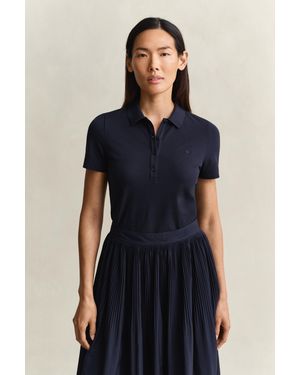 GANT Slim Fit Polo Shirt Evening - Blue