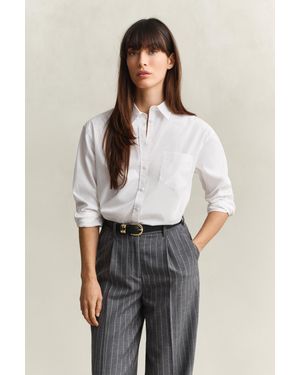 GANT Relaxed Fit Classic Poplin Shirt - Blue