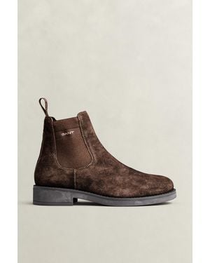 GANT Prepdale Suede Chelsea Boots Weathered - Brown